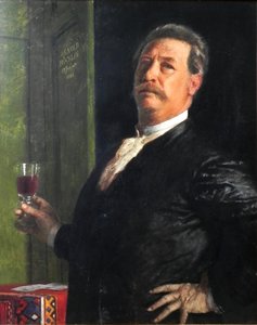 Autorretrato con copa de vino de Arnold Böcklin
